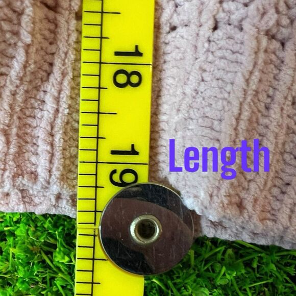 Double Zero Chunky Frayed Cropped Oversized‎ Sweater Size Medium Blush Pink - Picture 8 of 8